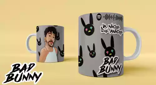 vectores plantilas BADBUNNY,CANTANTE,